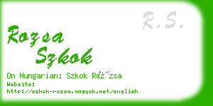 rozsa szkok business card